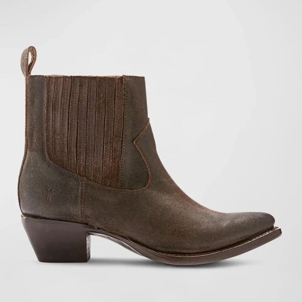 Frye $298 Sacha Chelsea Chocolate Sz 9 NIB! - Picture 2 of 4